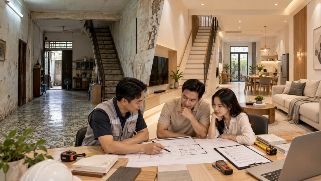 Cải tạo nhà cũ không đội chi phí: checklist 12 bước trước khi đập sửa