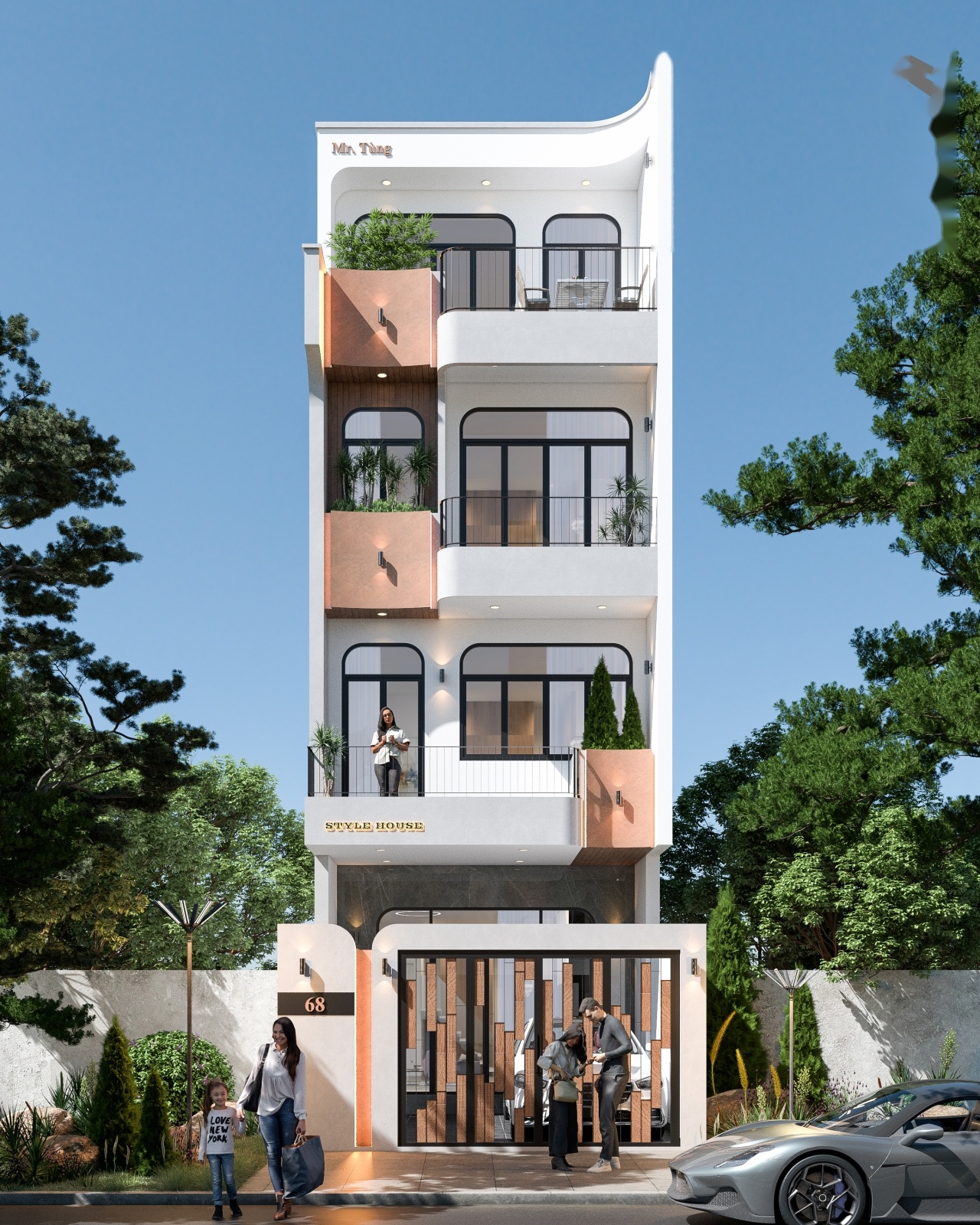 Phối cảnh 3D ngoại thất góc 3