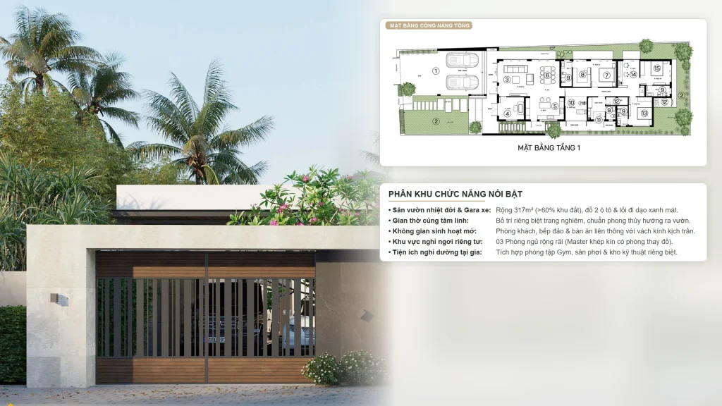 Mẫu Biệt Thự Vườn 1 Tầng Hiện Đại (13x40m) – Không Gian Nghỉ Dưỡng Xanh Giữa Lòng Thiên Nhiên