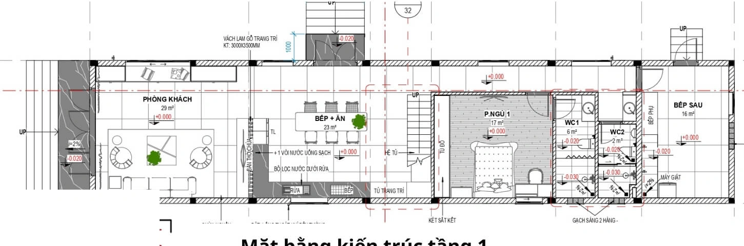 Mặt bằng Tầng 1