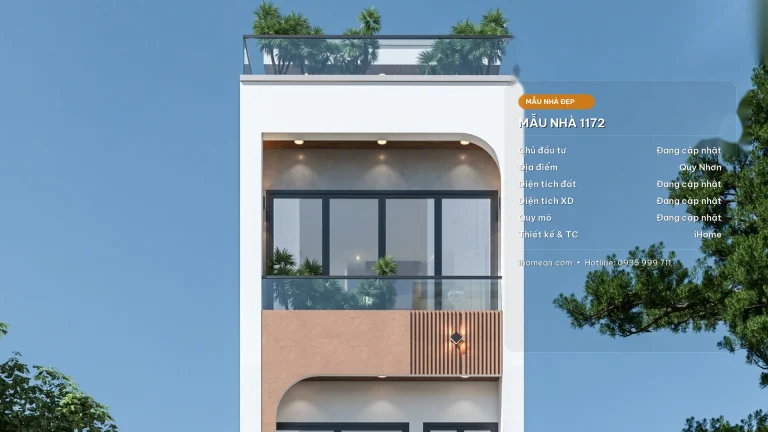 Mẫu Thiết Kế Nhà Phố 3 Tầng 1 Tum (4x16m) Hiện Đại – Không Gian 3 Phòng Ngủ & Phòng Làm Việc Tinh Tế Tại Quy Nhơn - Mẫu nhà đẹp iHome Quy Nhơn