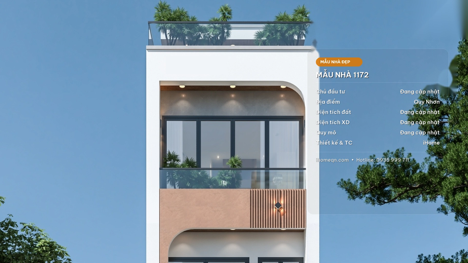 Mẫu Thiết Kế Nhà Phố 3 Tầng 1 Tum (4x16m) Hiện Đại – Không Gian 3 Phòng Ngủ & Phòng Làm Việc Tinh Tế Tại Quy Nhơn - Mẫu nhà đẹp iHome Quy Nhơn