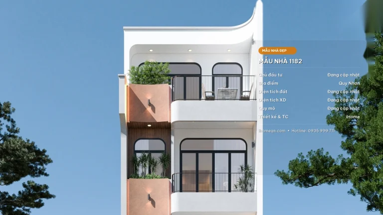 Mẫu Thiết Kế Nhà Phố 3 Tầng 1 Tum (5x17m) Kết Hợp Kinh Doanh Hiện Đại – Kiến Trúc Modern Curve Độc Bản Tại Quy Nhơn - Mẫu nhà đẹp iHome Quy Nhơn