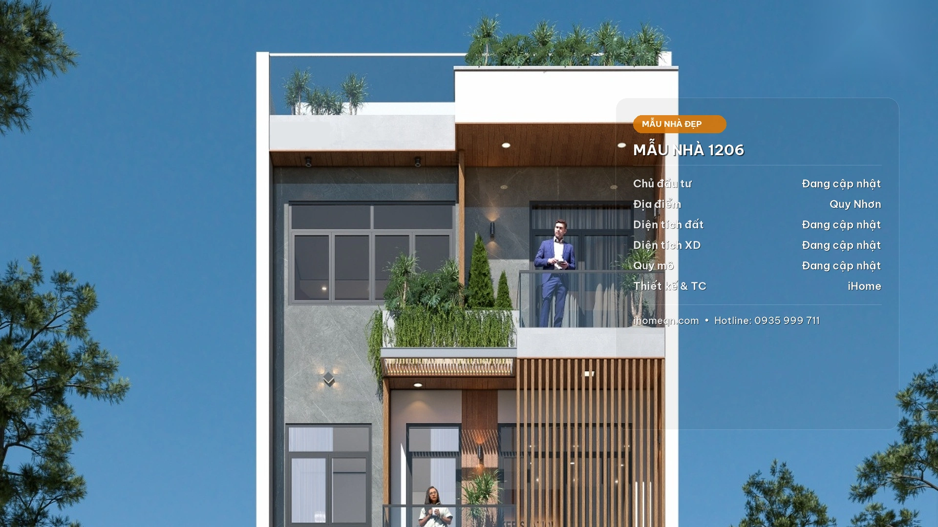 Mẫu Thiết Kế Nhà Phố 5 Tầng Hiện Đại Bề Thế – Giải Pháp Xử Lý Đất Xéo Hậu Đẳng Cấp Tại Quy Nhơn - Mẫu nhà đẹp iHome Quy Nhơn