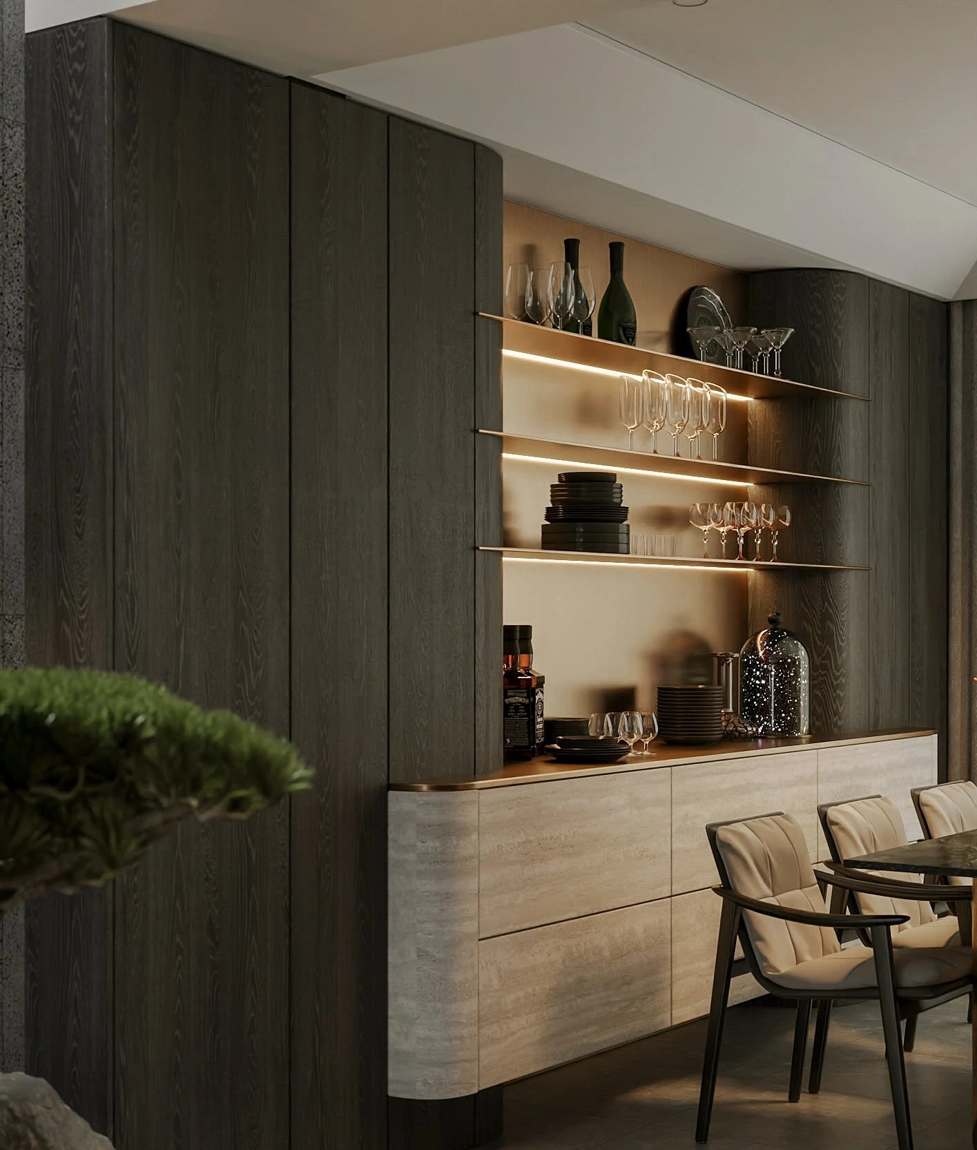 Tủ rượu và quầy bar mini